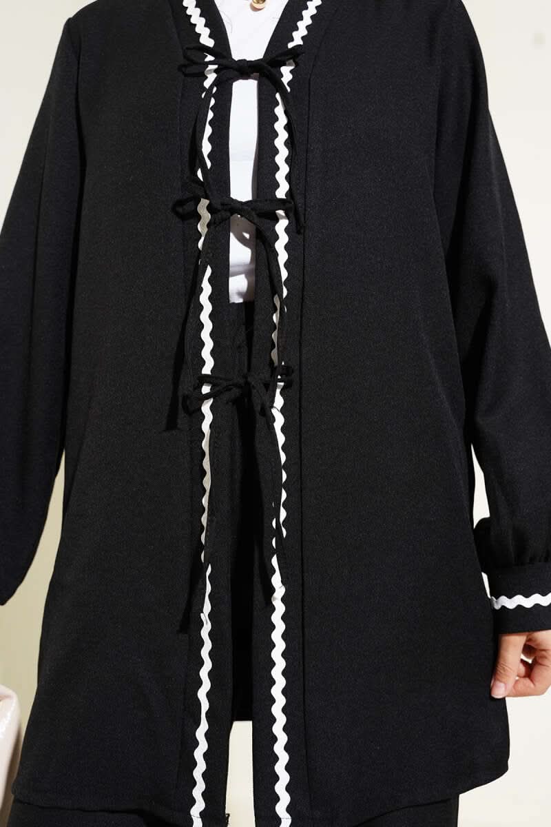 Zigzag Detaylı Bağcıklı İkili Takım