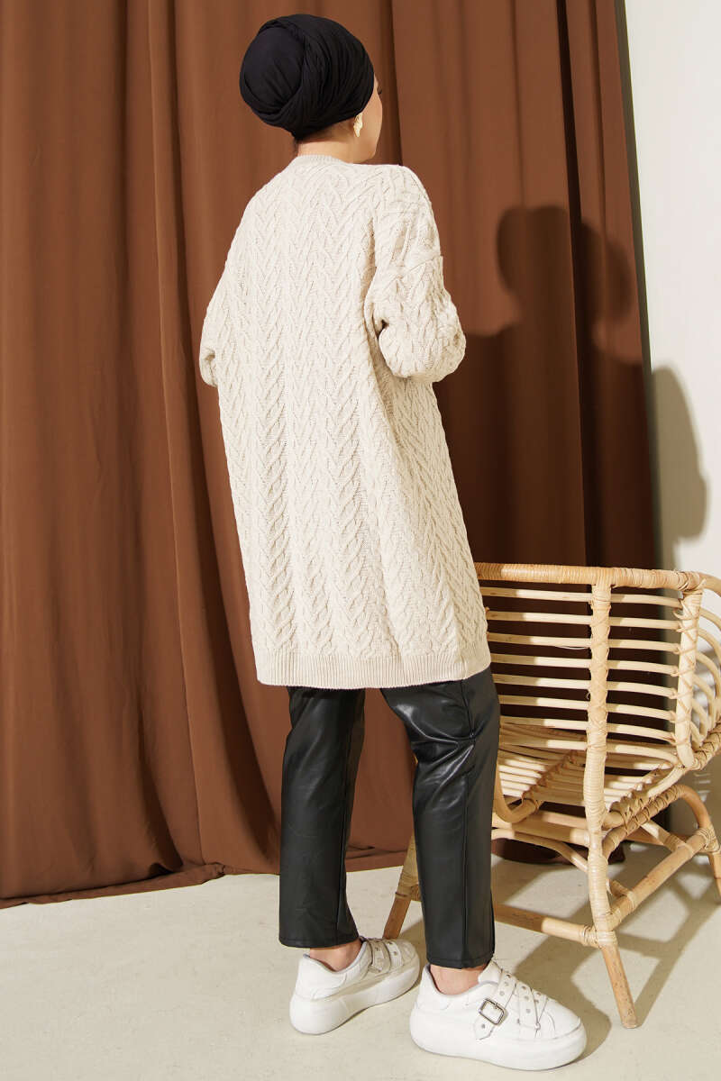 Zigzag Örgü Triko Tunik