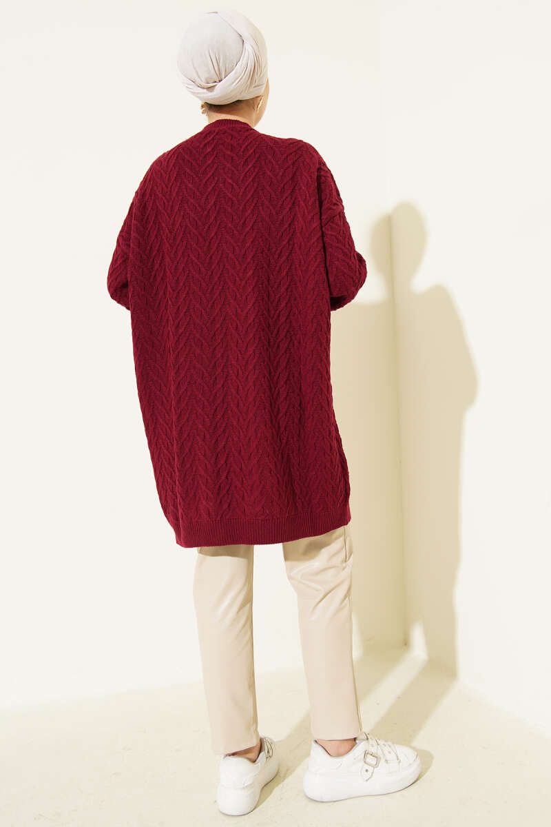 Zigzag Örgü Triko Tunik