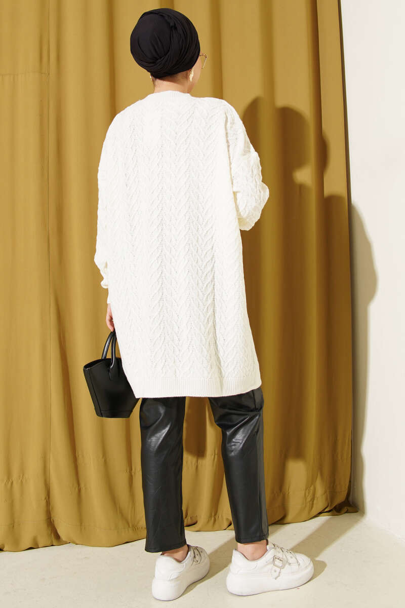 Zigzag Örgü Triko Tunik