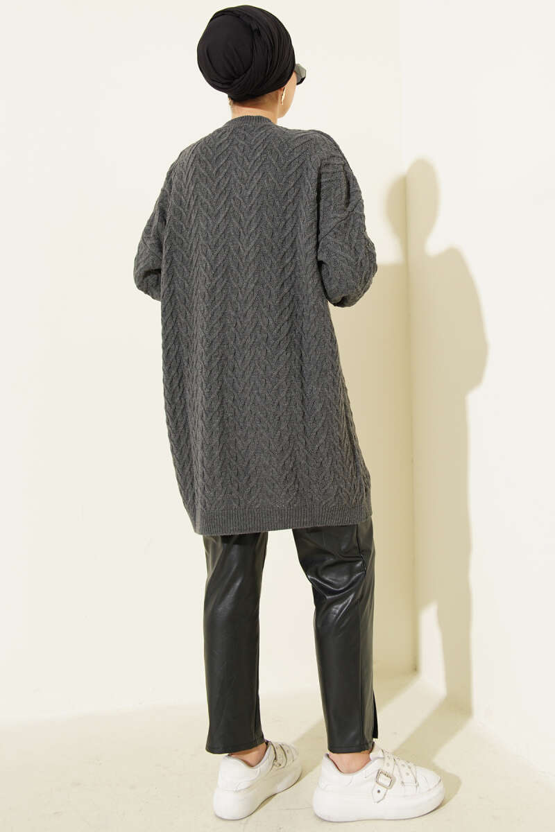 Zigzag Örgü Triko Tunik