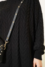 Zigzag Örgü Triko Tunik
