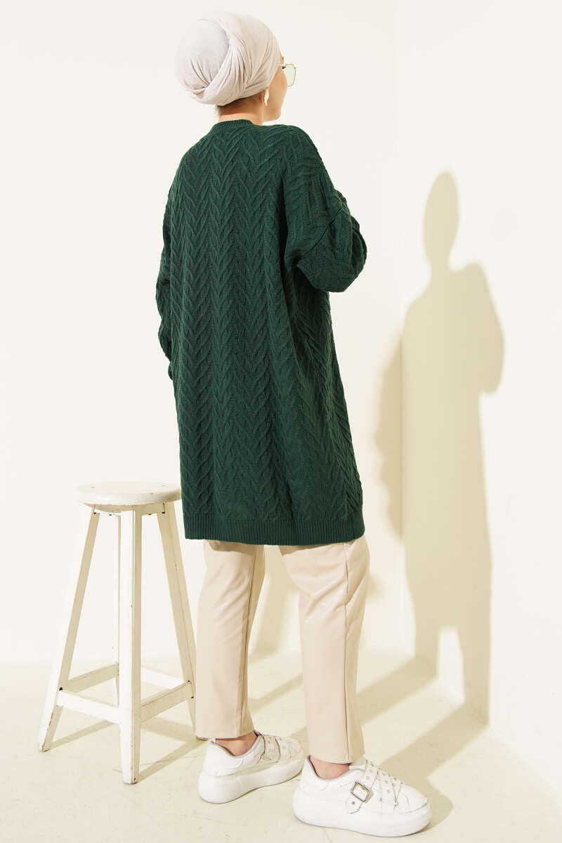 Zigzag Örgü Triko Tunik