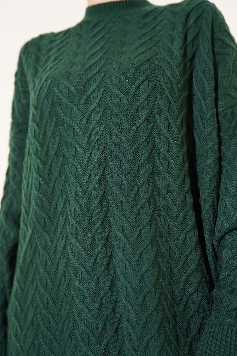 Zigzag Örgü Triko Tunik