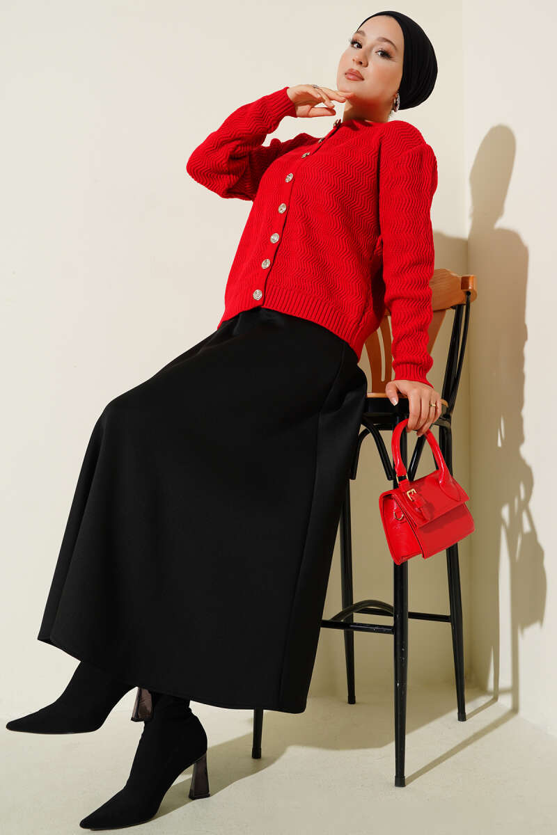 Elegante Strickjacke mit Knopfleiste für Damen