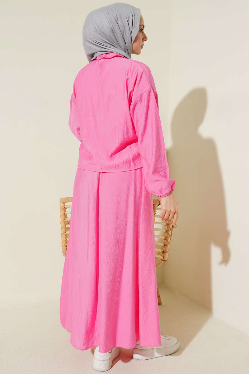 Zımba Cep Kapaklı Etekli İkili Takım