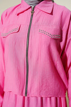 Zımba Cep Kapaklı Etekli İkili Takım