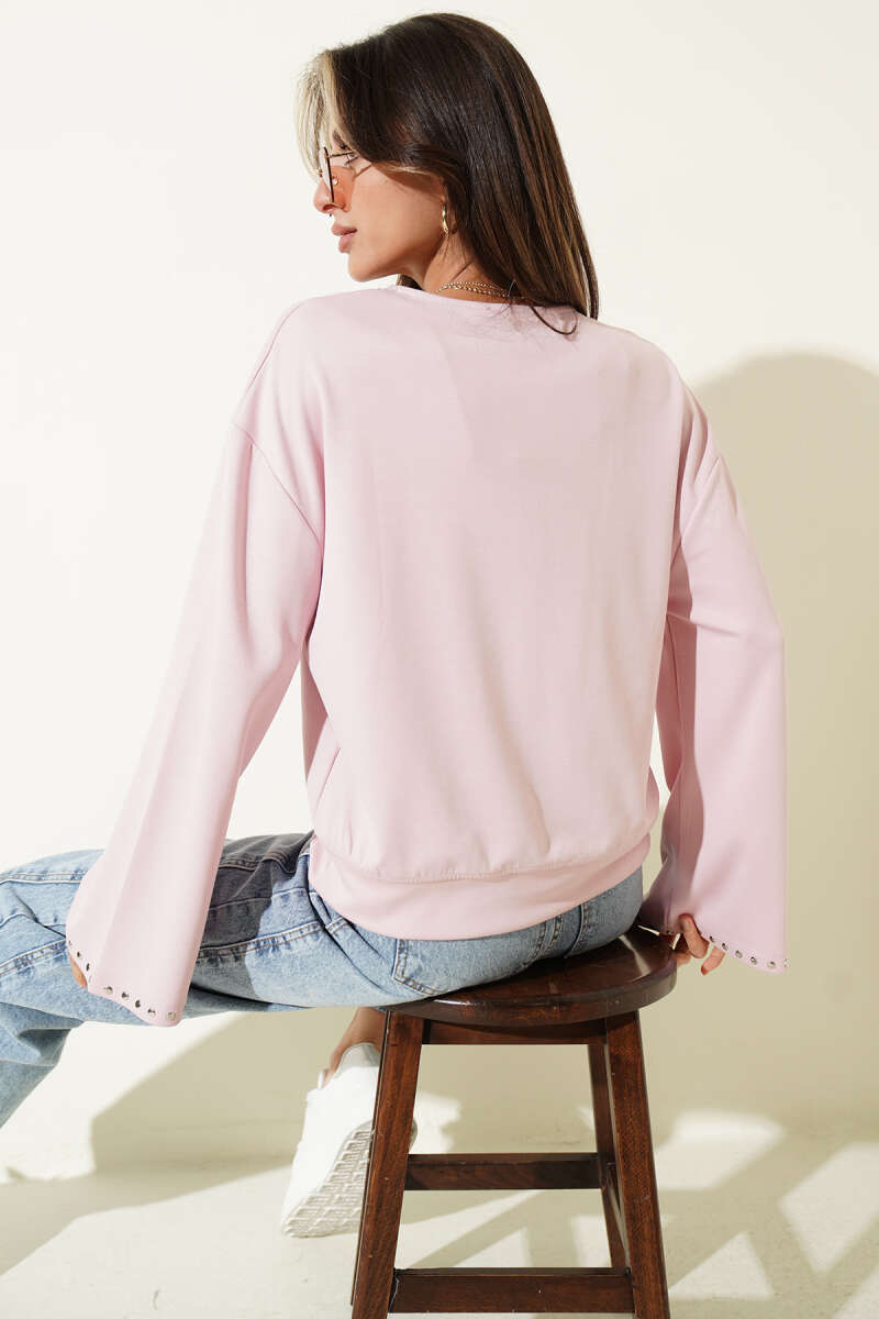 Zımba Yakalı Basic Bluz